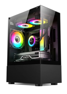 LC-01 Micro-Atx Aquarium Case Black