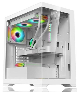 WjCoolman Rhombic M-Atx Aquarium Case (White)