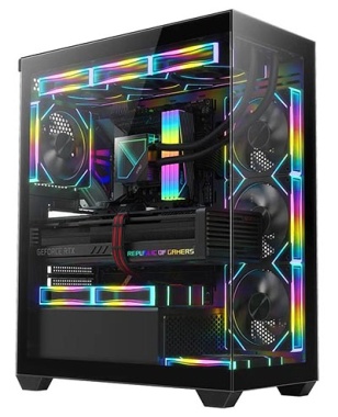 Ruix Carnival 360 Aquarium (Black) Gaming Case