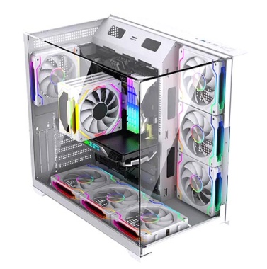 WjCoolman Skyline S3 E-Atx Panoramic Aquarium Case (White)
