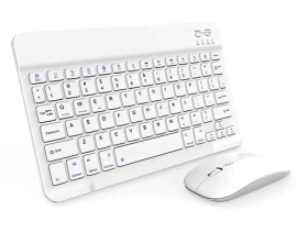 Keyboard & Mouse Bluetooth (Rechargeable) White