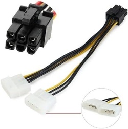 Molex Power 2x to 6Pin Cable