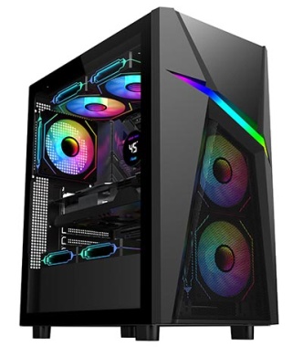 Ruix Starshine ATX Black Gaming Case (Black)