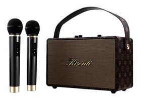 Kisonly G101 Bluetooth Speaker Karaoke + 2 Microphone