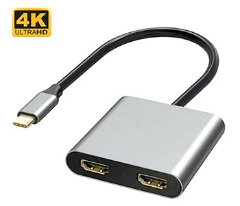 Type-C to Double Hdmi Splitter (without power)